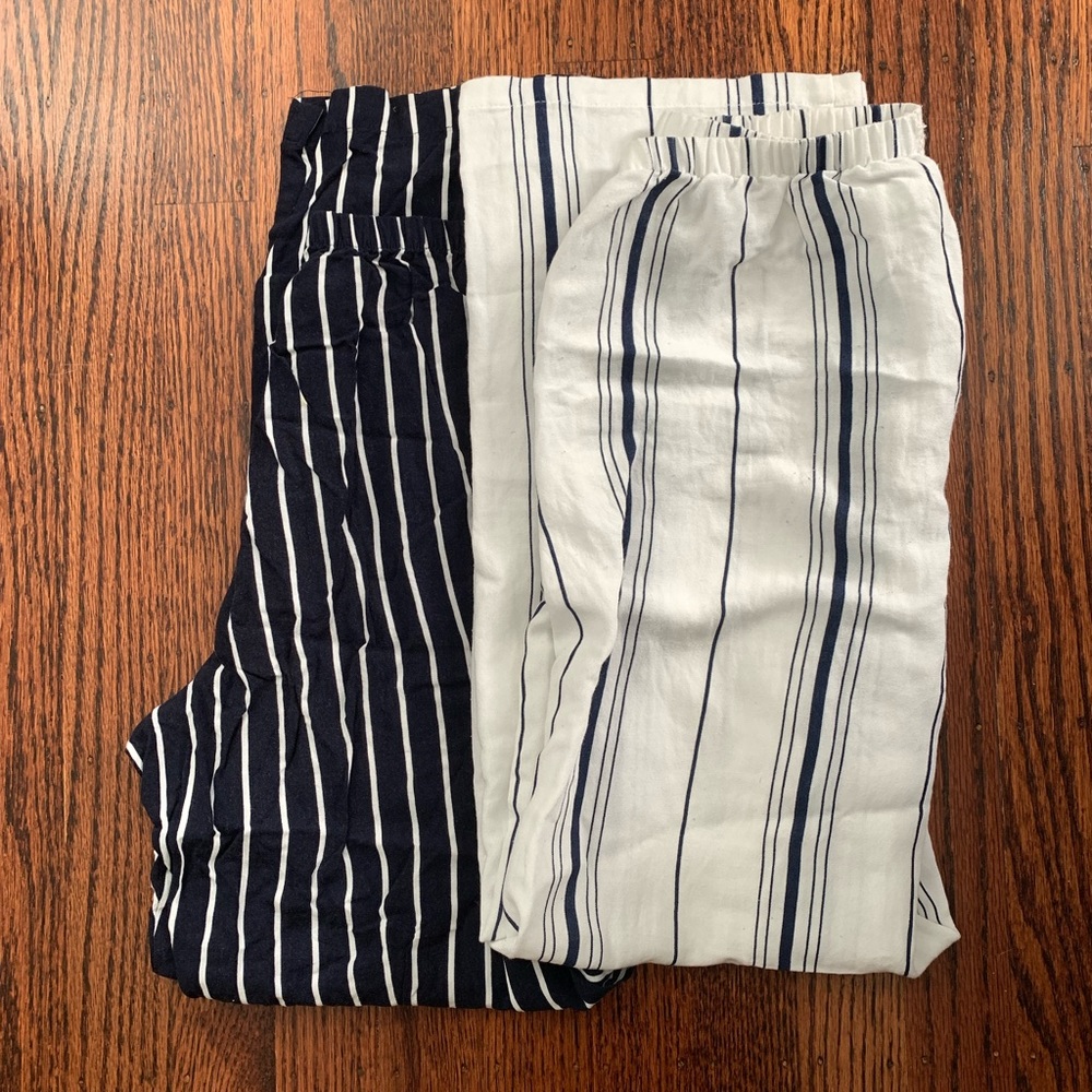 TWO Brandy Melville Flowy Stripped Pants